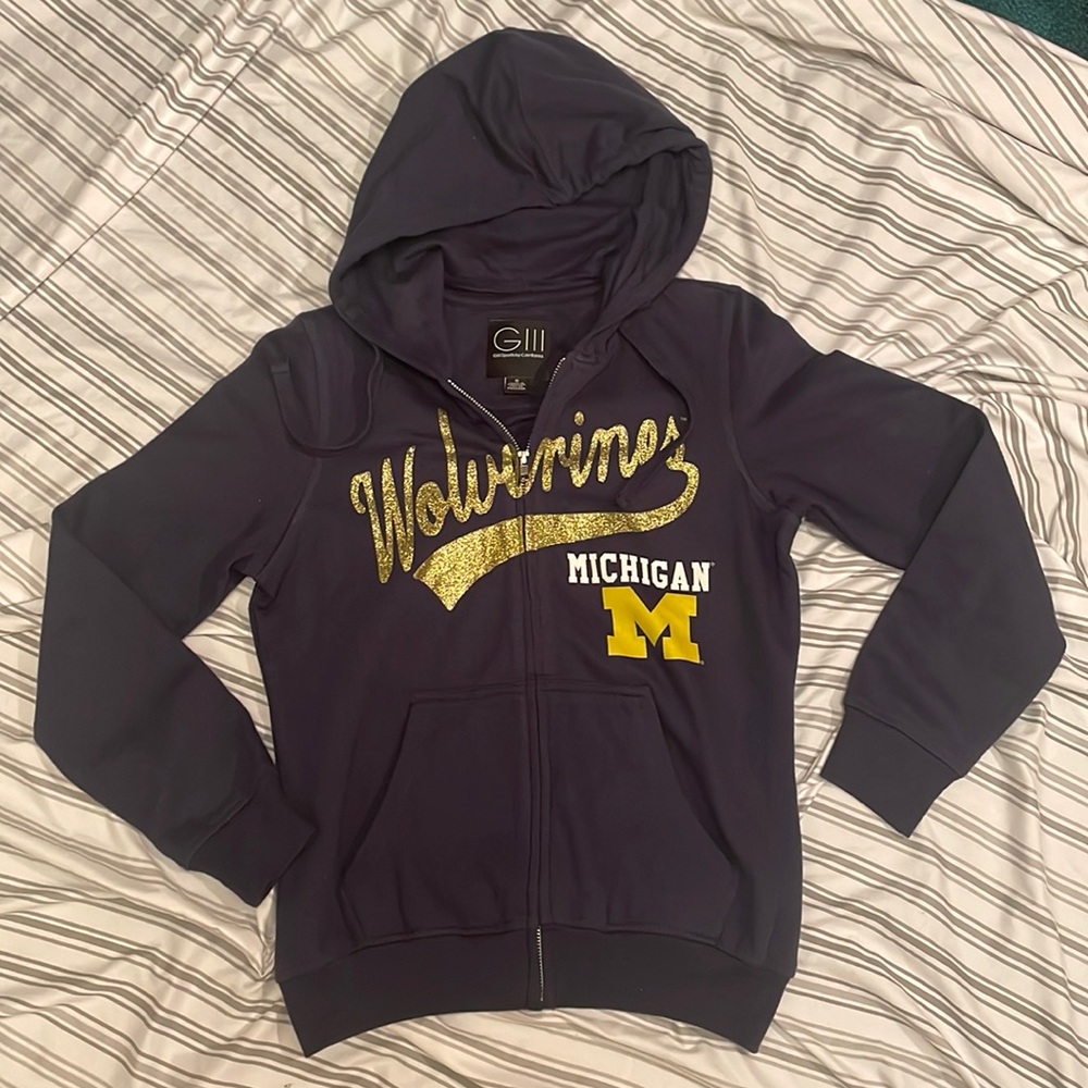 NWOT Small G-III Sports by Carl Banks Michigan Wolverines Full Zip Hoodie